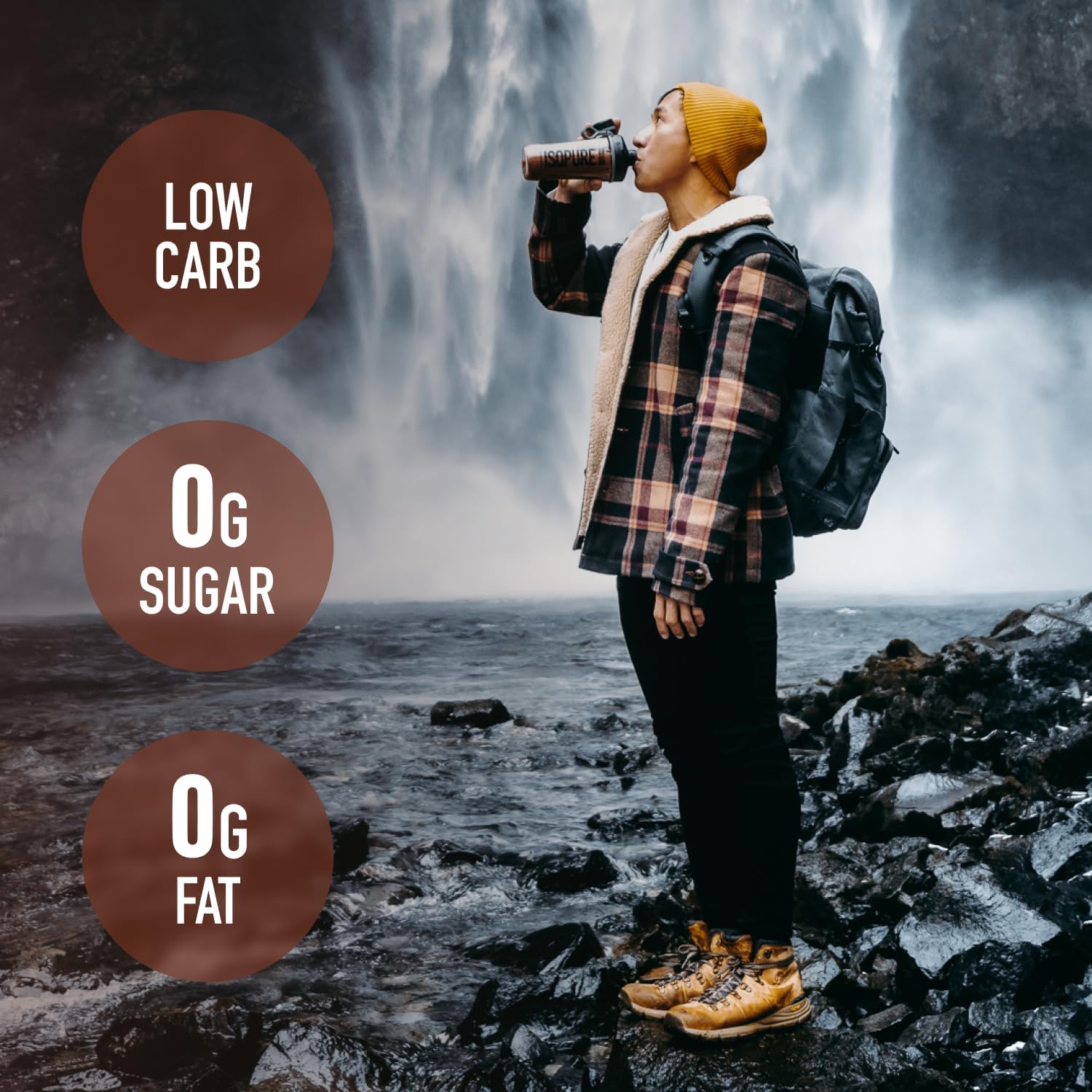 Isopure Low Carb Dutch Chocolate Whey Protein Powder - 7.5lbs, 103 Servings, 25g Protein, Lactose & Gluten Free, Fortified with Vitamins