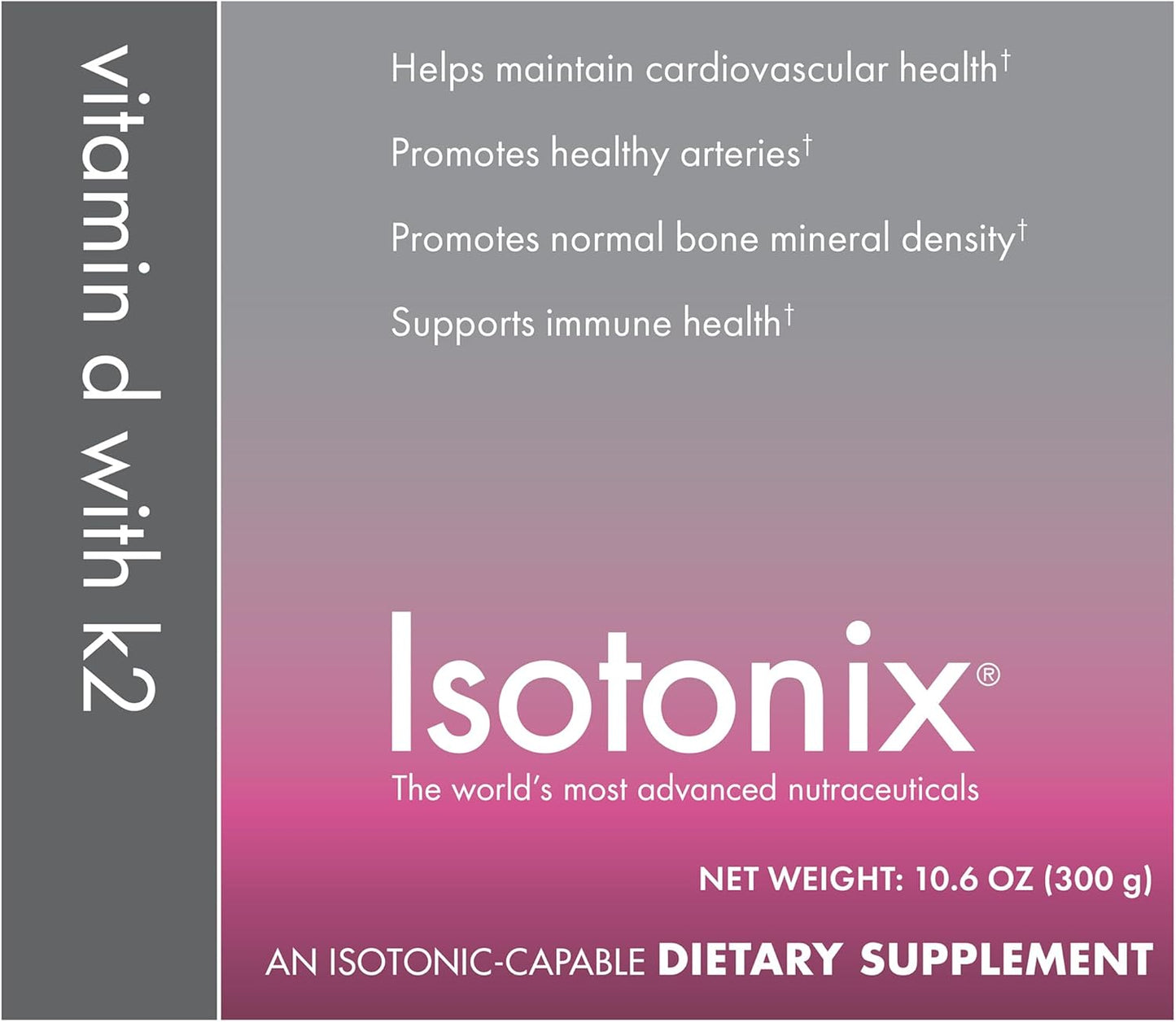Isotonix Vitamin D with K2 for Bone Health & Immune Support, 90 Servings