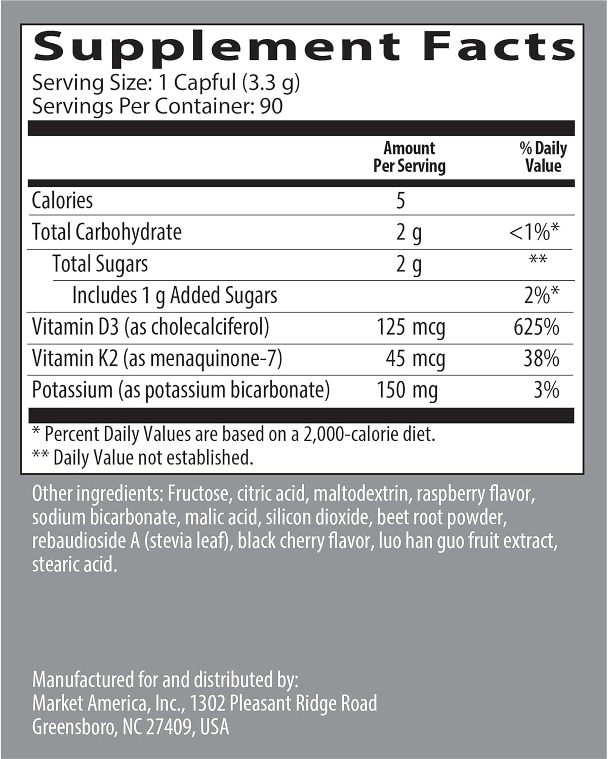 Isotonix Vitamin D with K2 for Bone Health & Immune Support, 90 Servings