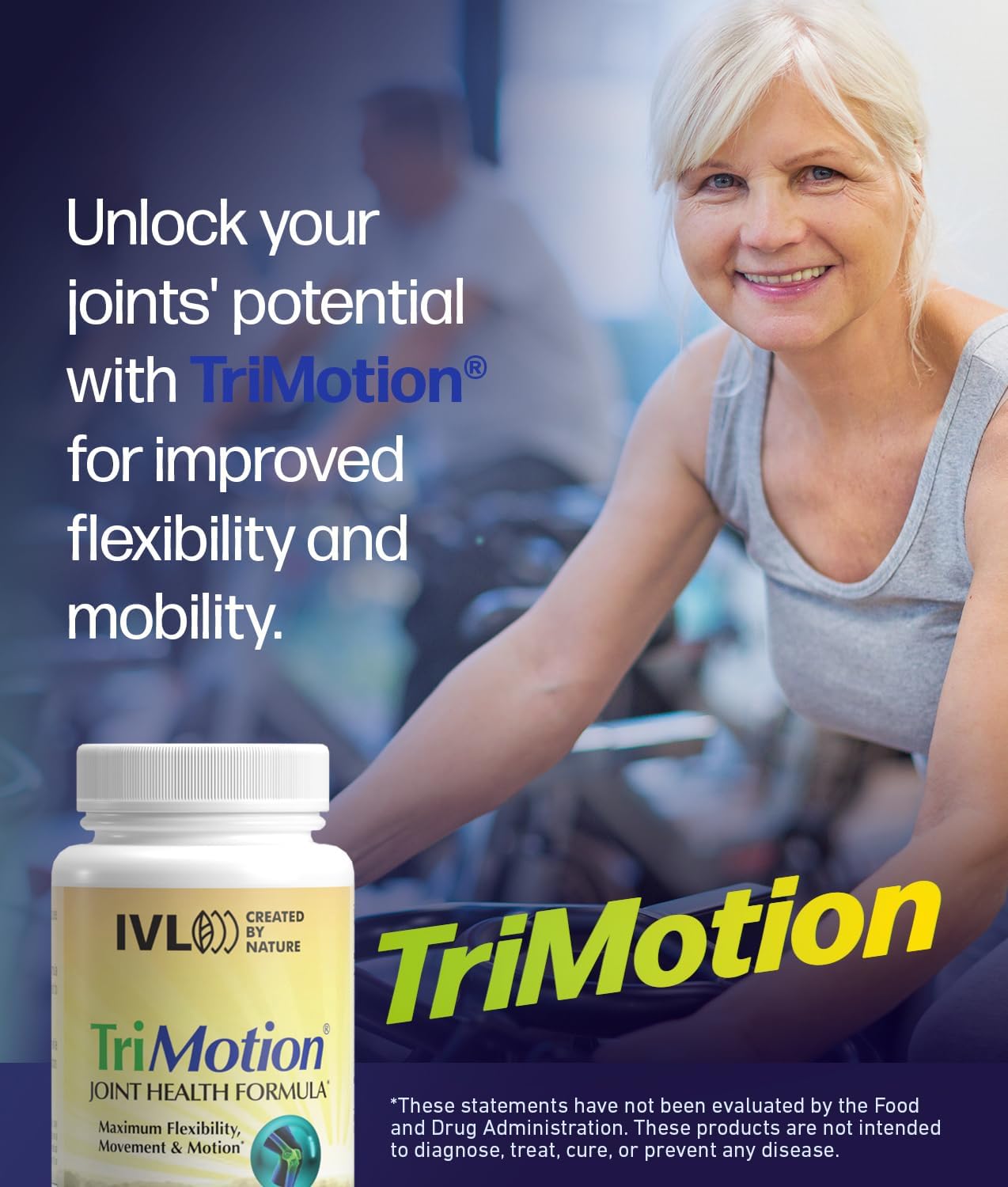 IVL TriMotion Joint Health Formula - Natural Relief for Joint Pain & Stiffness, Enhances Mobility & Flexibility - Effective for Active Adults (60 Capsules)