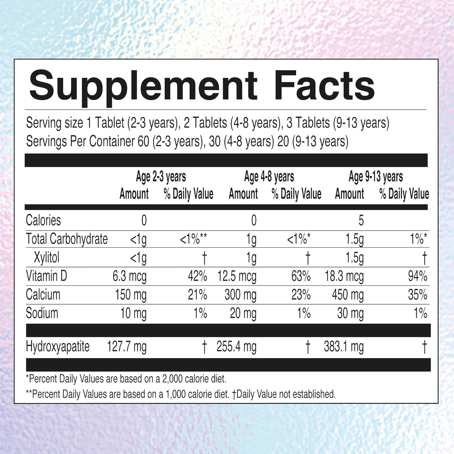 Jack N' Jill Tooth Sparkles - Calcium Chews for Teeth & Bone Health, Natural Strawberry Flavor, Xylitol, Vitamin D, Calcium, 60 Tablets