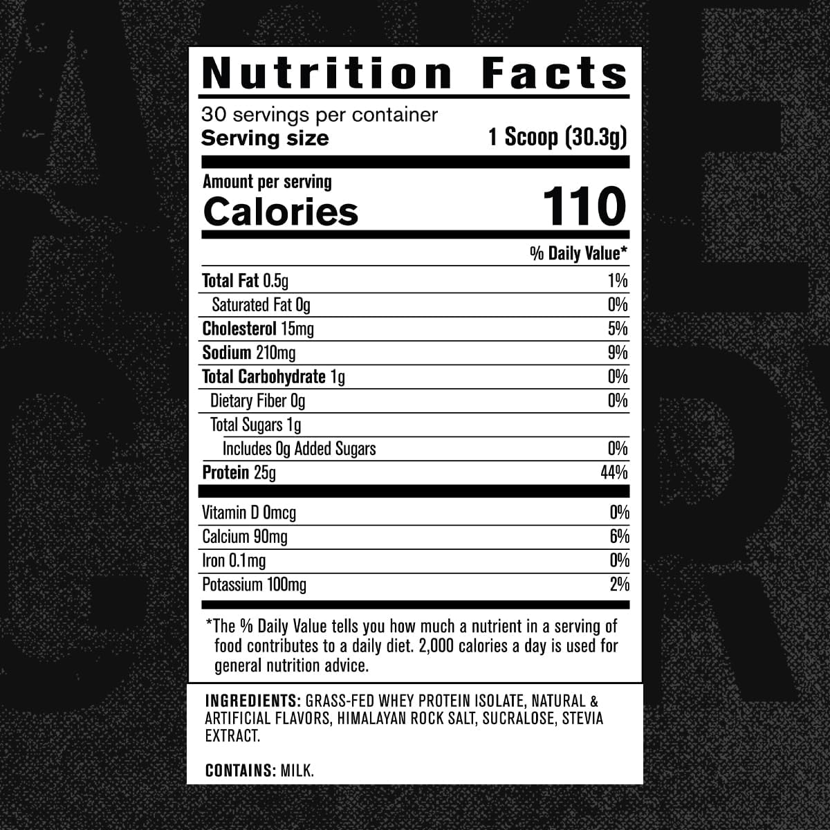Jacked Factory Grass Fed Whey Protein Isolate Powder - Low Carb, Non-GMO Muscle Building Protein for Post Workout Recovery - Vanilla, 2LB