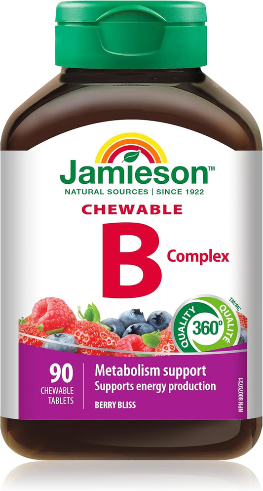 Jamieson Berry Bliss B Complex Chewable Tablets - 90 Count