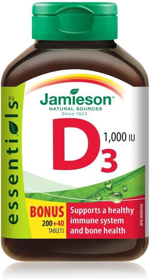 Jamieson Laboratories Vitamin D3 1,000 IU Bonus - 240 Tablets