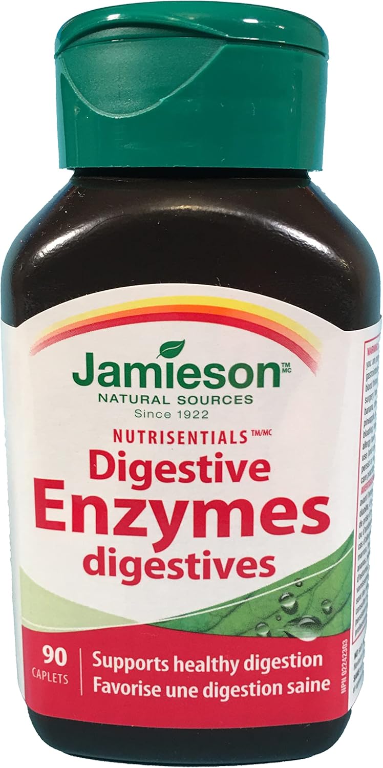 Jamieson Nutrisentials Digestive Enzymes - 90 Caplets for Gut Health