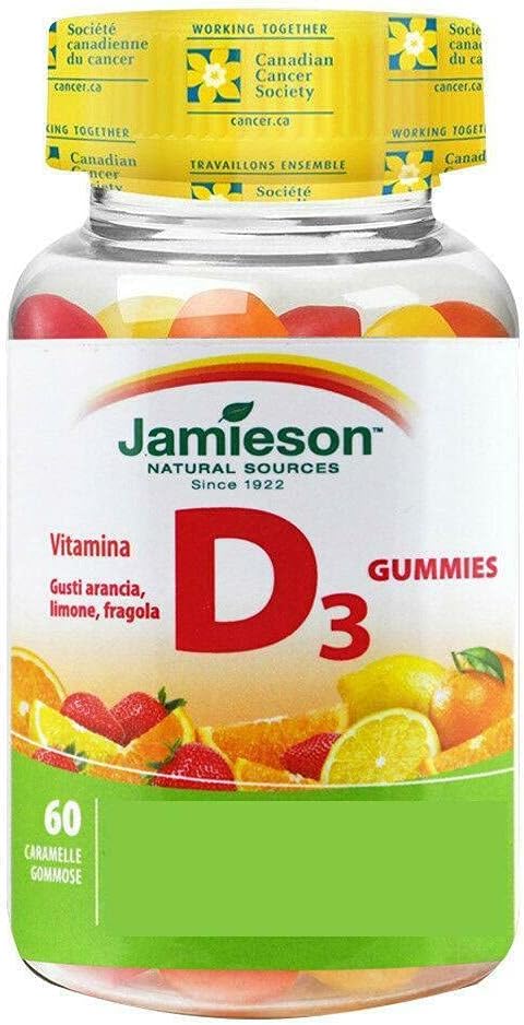 Jamieson Vitamin D Gummies 1,000 IU - Mixed Fruit Flavors, 60 Gummies