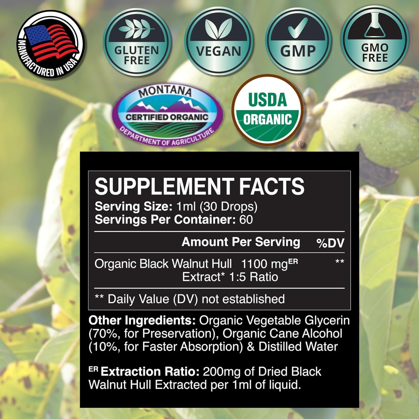 Japanese Knotweed Capsule and Green Black Walnut Tincture Bundle for Immune Support