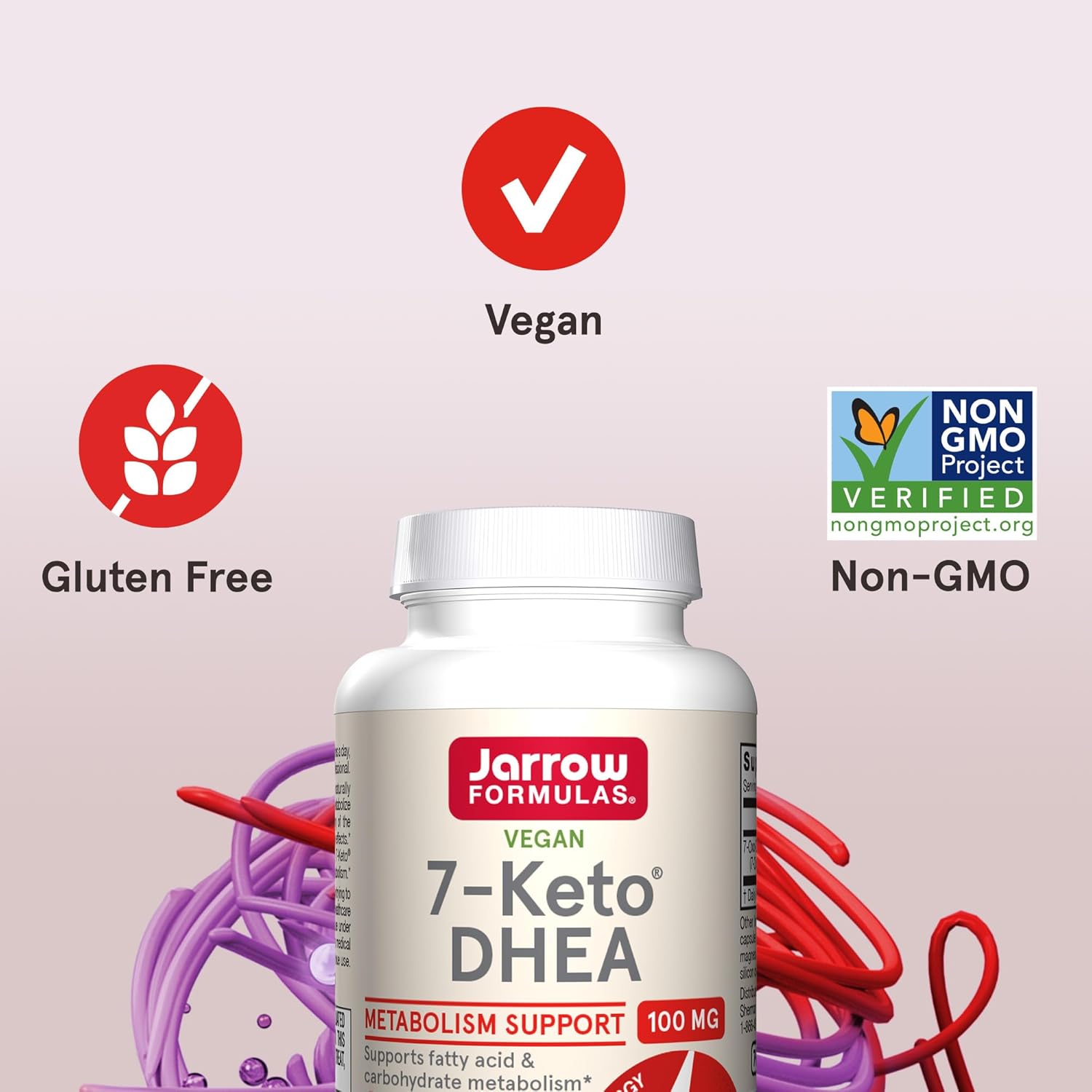 Jarrow Formulas 7-Keto DHEA 100mg Capsules for Metabolism Support (30 Count)