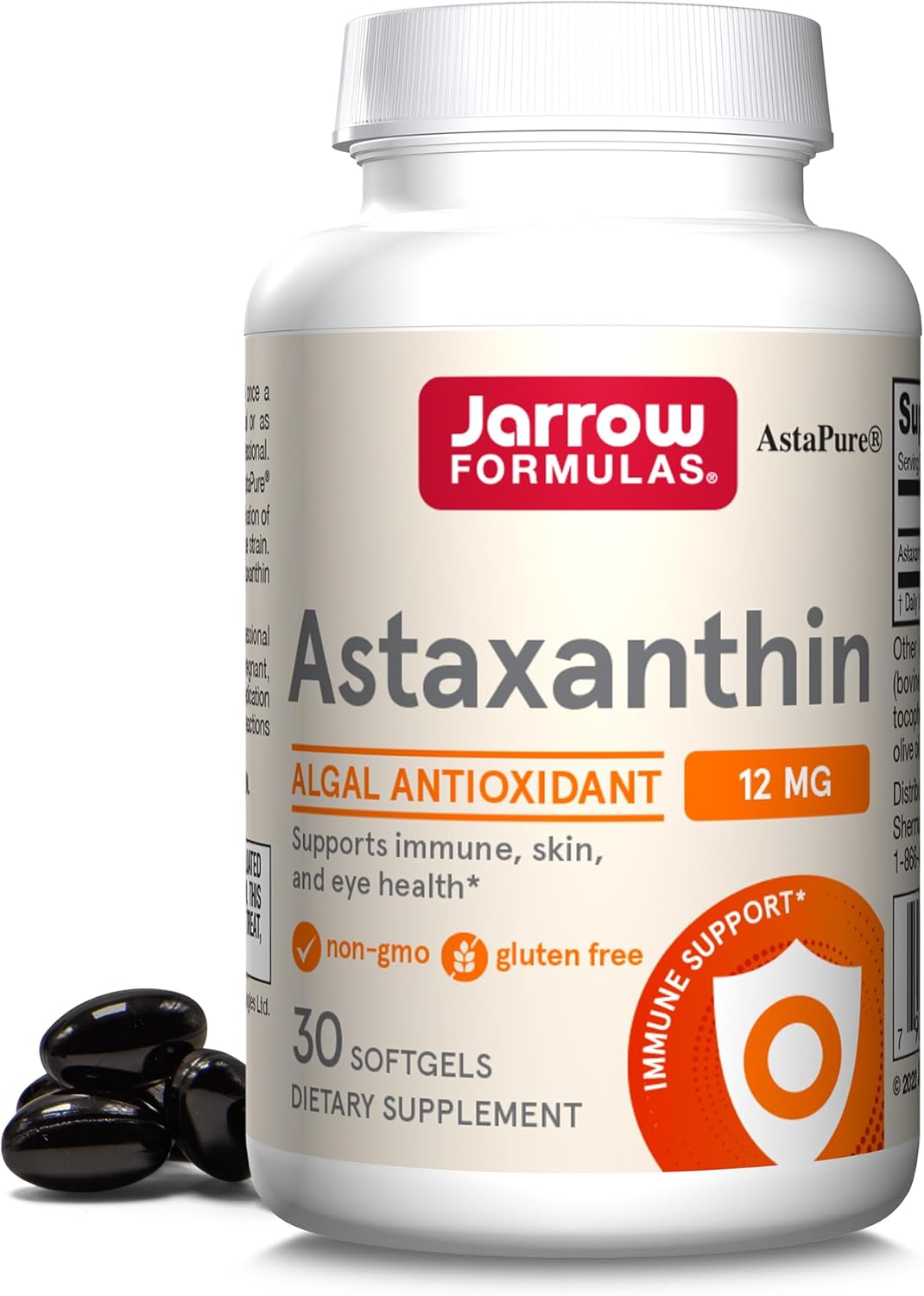 Jarrow Formulas® Astaxanthin 12 mg Softgels - Antioxidant Support for Immune & Eye Health - 30 Day Supply