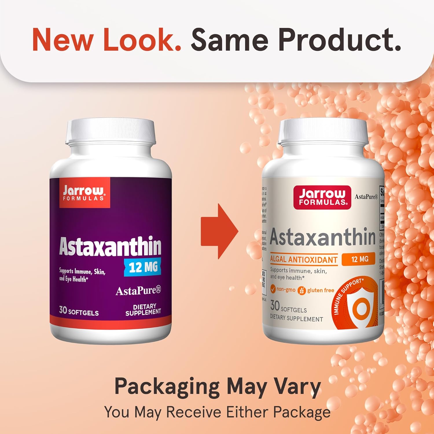 Jarrow Formulas® Astaxanthin 12 mg Softgels - Antioxidant Support for Immune & Eye Health - 30 Day Supply