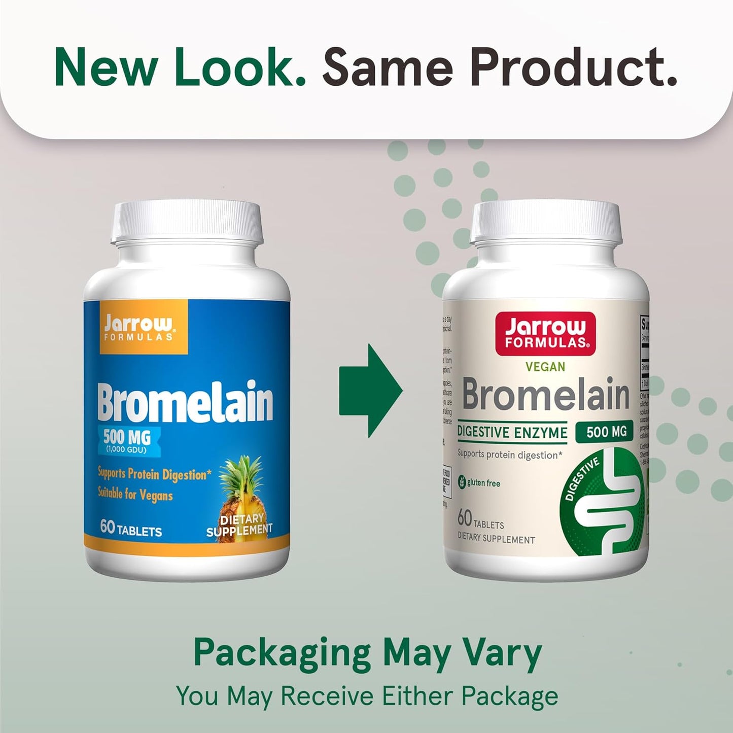 Jarrow Formulas Bromelain 500 mg Tablets for Protein Digestion - 720 Tablets, 60 Day Supply (12 Pack)