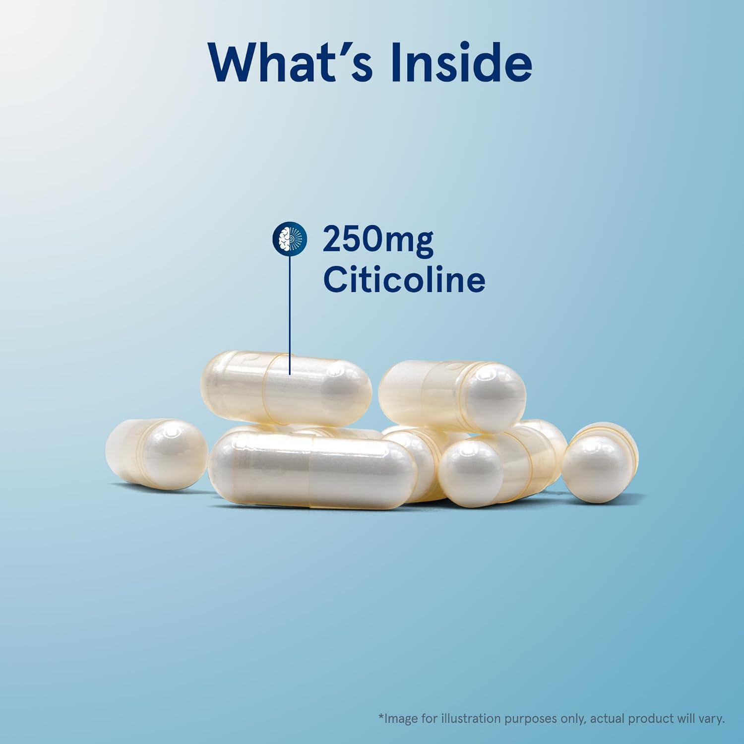 Jarrow Formulas CDP Choline Capsules - 250mg Memory & Brain Health Supplement - 720 Veggie Capsules - 720 Day Supply