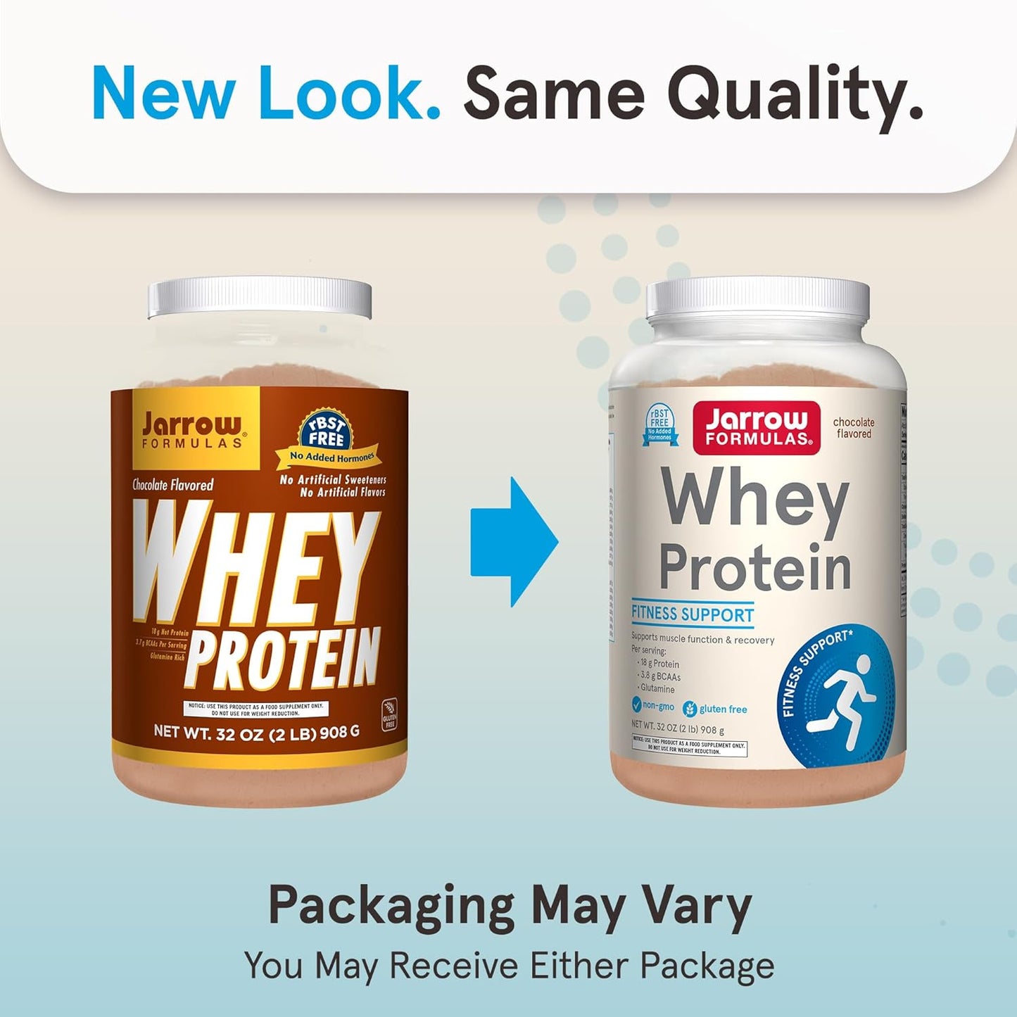 Jarrow Formulas Chocolate Whey Protein Powder - 32 oz, 18g Protein, 3.8g BCAAs, Glutamine - Muscle Recovery Support Supplement