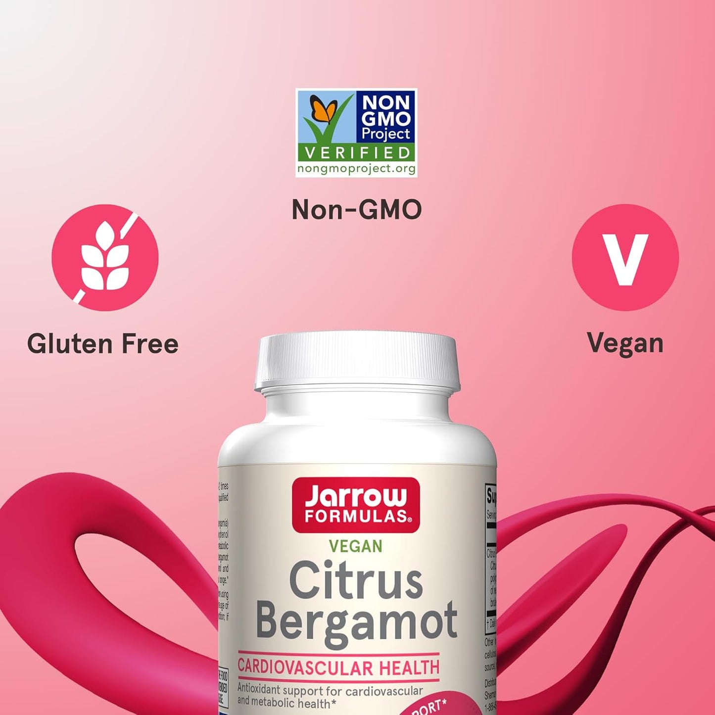 Jarrow Formulas Citrus Bergamot 500 mg - Antioxidant Support for Heart Health - 60 Servings - Gluten Free Dietary Supplement with QH-absorb - BoostGo Australia
