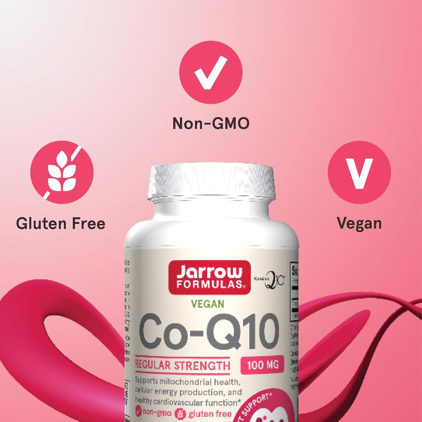 Jarrow Formulas Co-Q10 100mg Veggie Capsules for Antioxidant Support and Cardiovascular Health, 60-Day Supply - BoostGo Australia