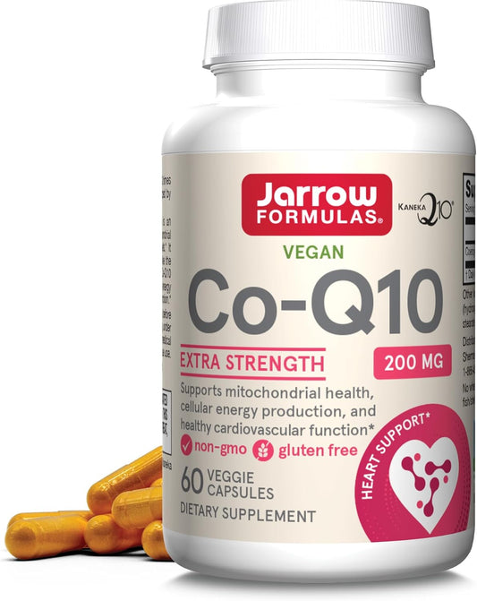 Jarrow Formulas CoQ10 200mg Veggie Capsules for Antioxidant & Heart Health, 60 Day Supply
