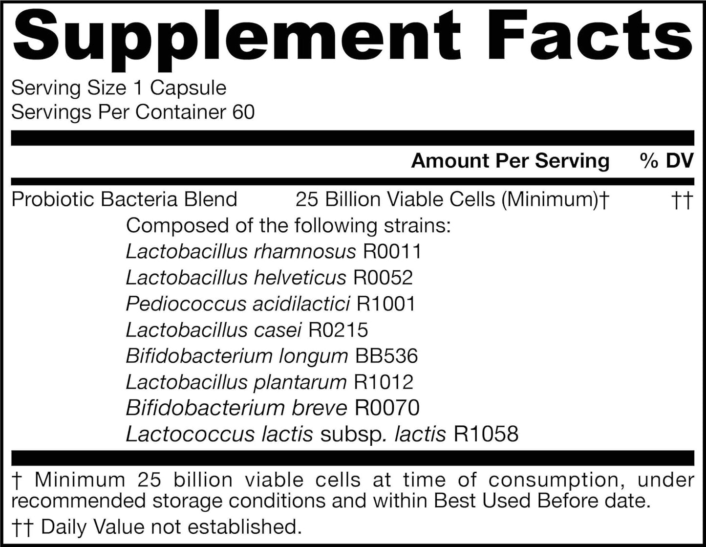 Jarrow Formulas Jarro-Dophilus EPS: 25 Billion Cells, High Potency Probiotics for Gut Health, 60 Capsules x 2 Pack