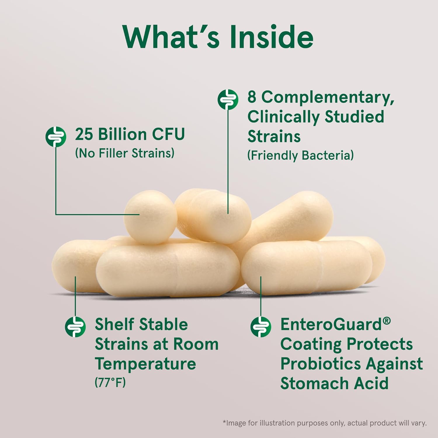 Jarrow Formulas Jarro-Dophilus EPS Probiotics 25 Billion CFU for Gut Health Support - 30 Veggie Capsules
