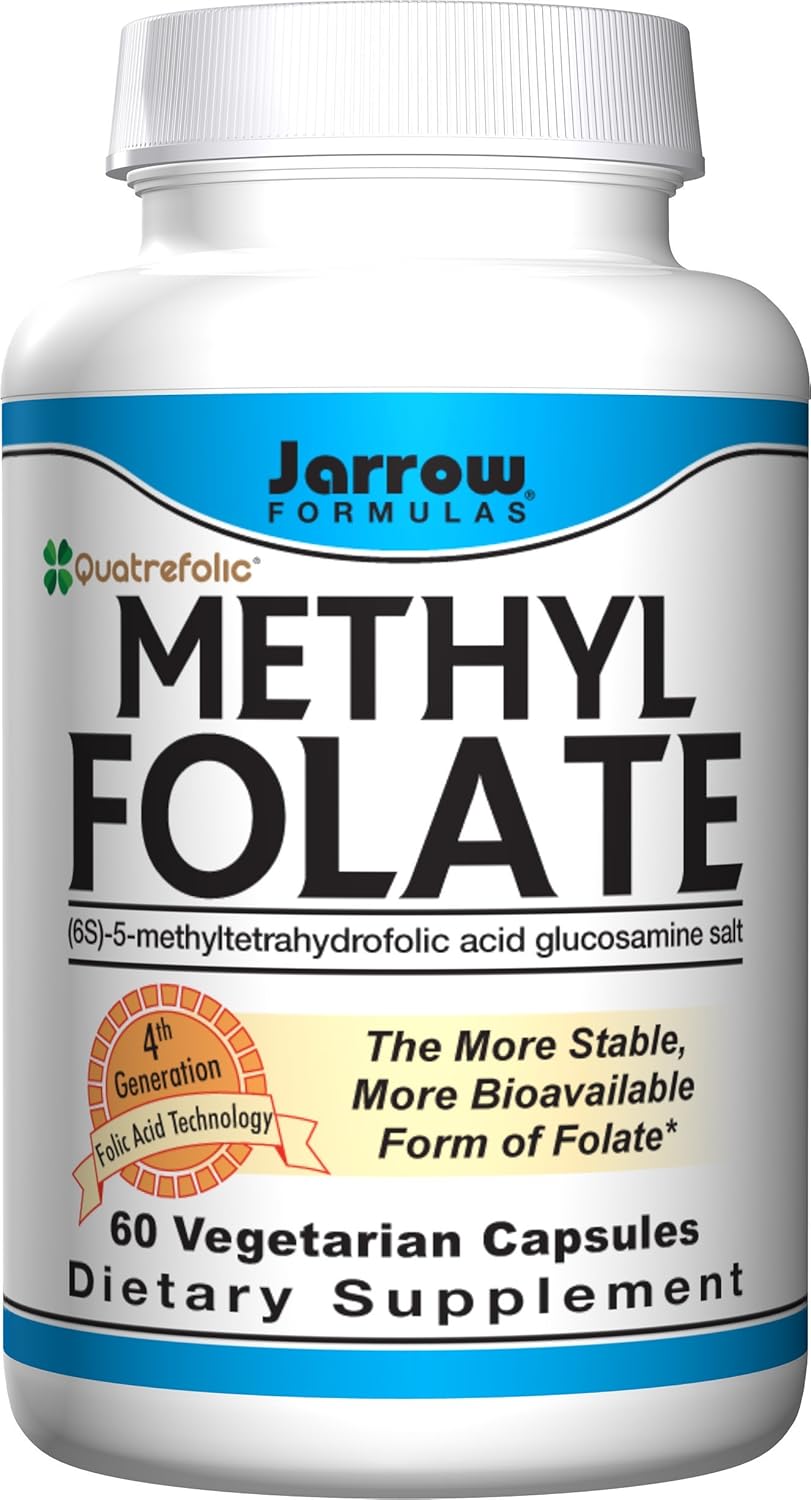 Jarrow Formulas Methyl Folate 5-MTHF Supplement 400mg - 60 Count Multi-Pack