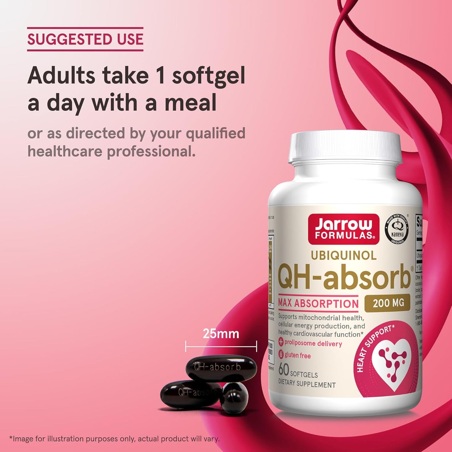 Jarrow Formulas QH-Absorb 200mg Ubiquinol Softgels - Heart Health Supplement 60 Day Supply (Pack of 12)