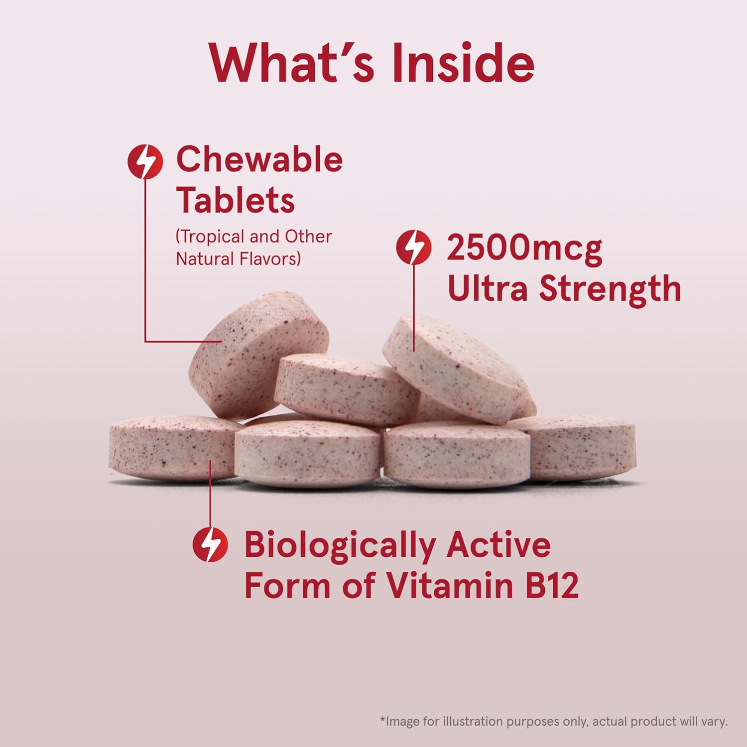 Jarrow Formulas Ultra Strength Methyl B-12 Chewable Tablets - 100 Day Supply, Tropical Flavor - Pack of 12 - Energy Production Supplement