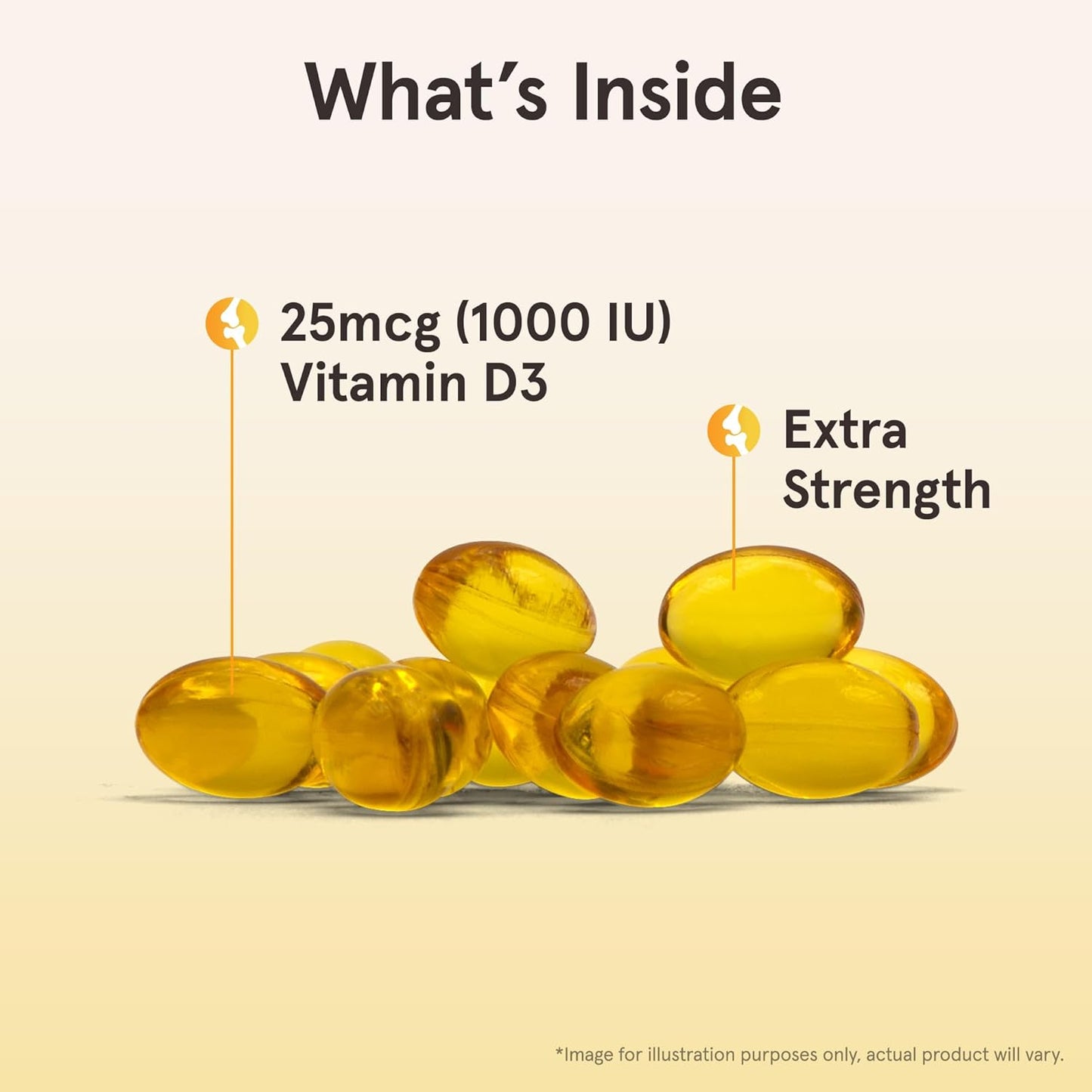 Jarrow Formulas Vitamin D3 25 mcg Softgels - Bone & Joint Support, Immune Health, Calcium Metabolism - 100 Day Supply