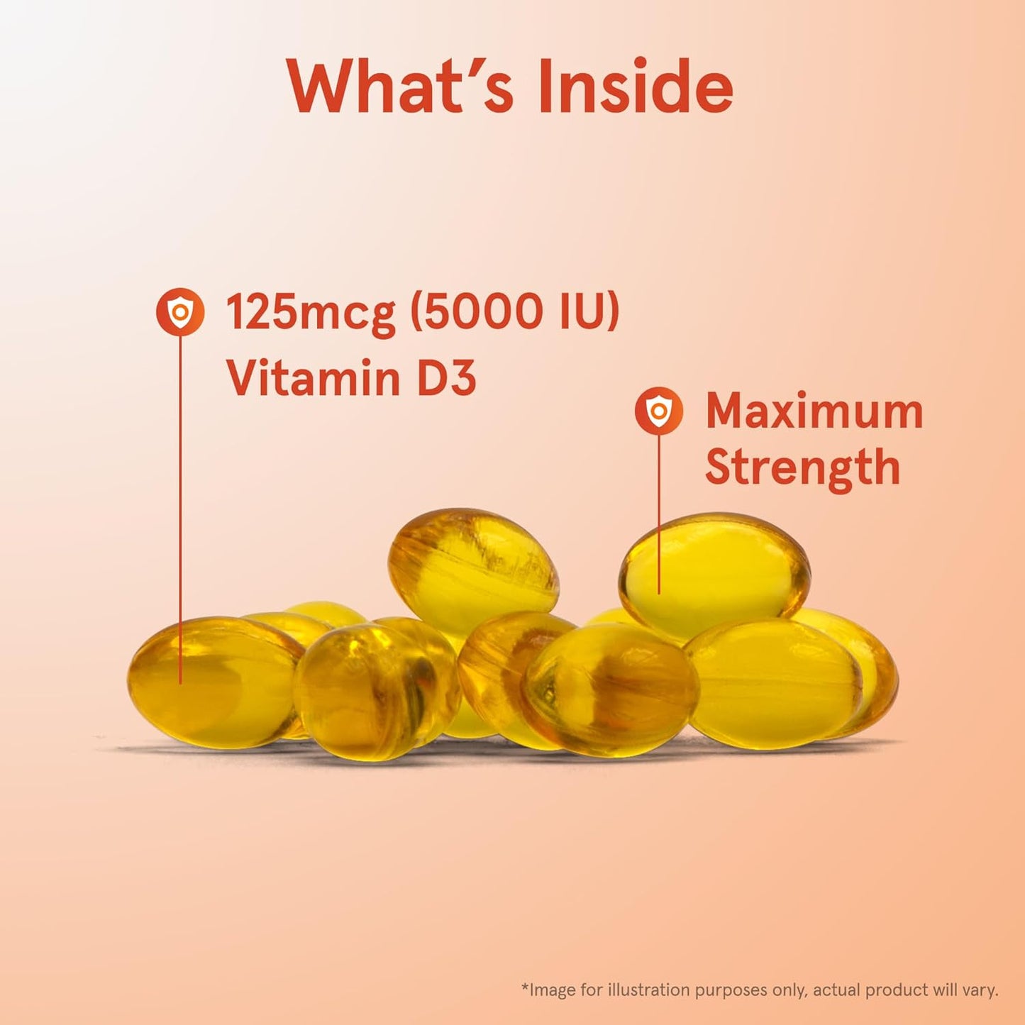 Jarrow Formulas Vitamin D3 5000 IU Softgels - 100 Servings - Bone Health, Immune & Calcium Support - Gluten-Free D3 Supplement