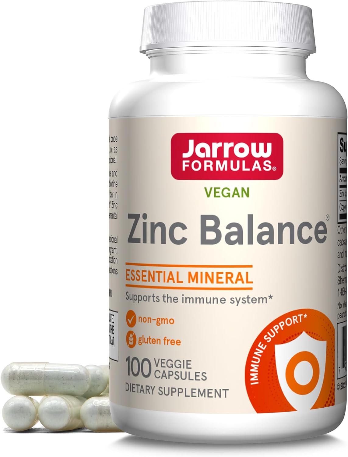 Jarrow Formulas Zinc Balance 15mg Capsules with Copper + Methyl Folate Bundle for Immune and Neurologic Health Support