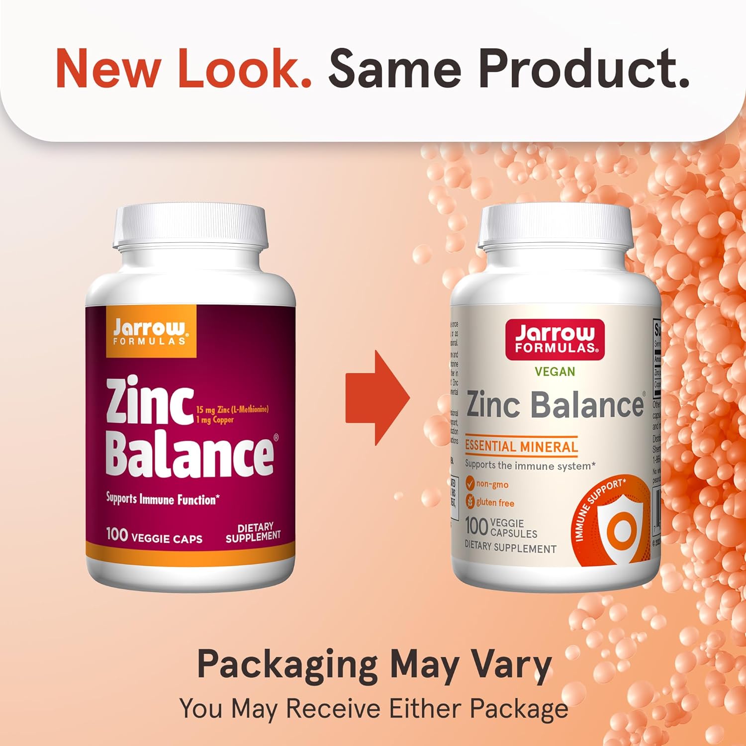Jarrow Formulas Zinc Balance 15mg Capsules with Copper + Methyl Folate Bundle for Immune and Neurologic Health Support