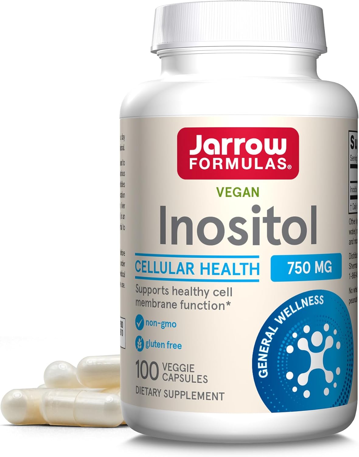 Jarrow Inositol 750mg + Life Extension NAC 600mg Capsules Bundle for Liver & Respiratory Health