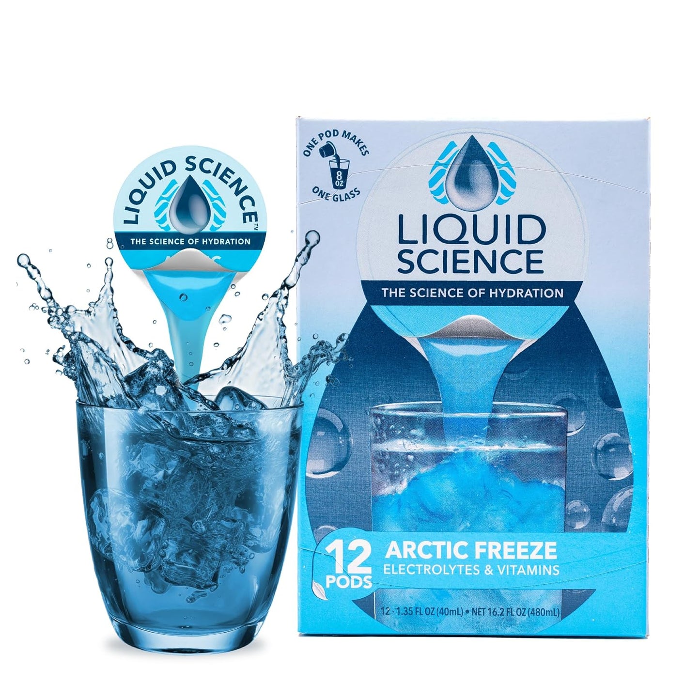 Java House Liquid Science Hydration Concentrate Single Serve Pods, Arctic Freeze Flavor, Pack of 12