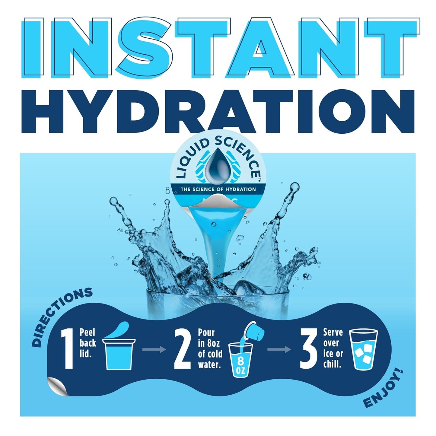 Java House Liquid Science Hydration Concentrate Single Serve Pods, Arctic Freeze Flavor, Pack of 12