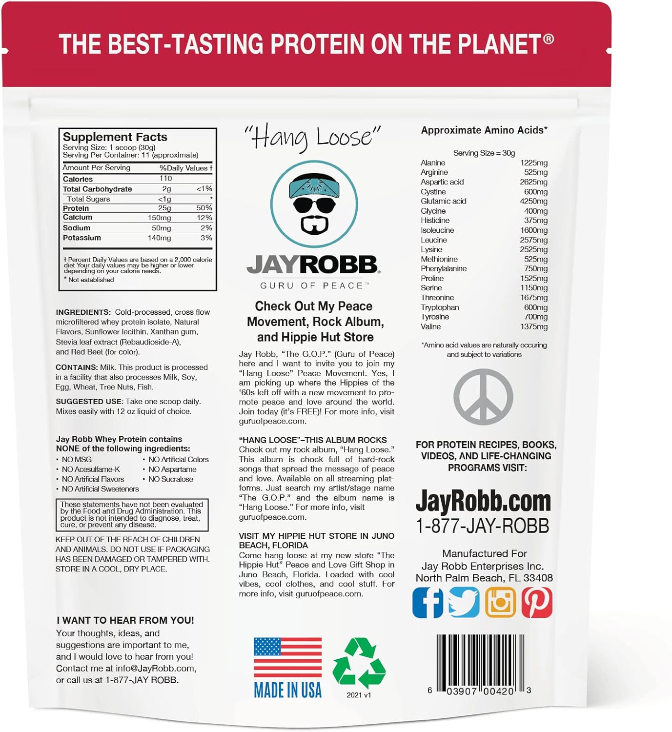 JAYROBB Jay Robb Grass-Fed Whey Protein Isolate Powder, Strawberry Flavor, 11 Servings, 12 oz