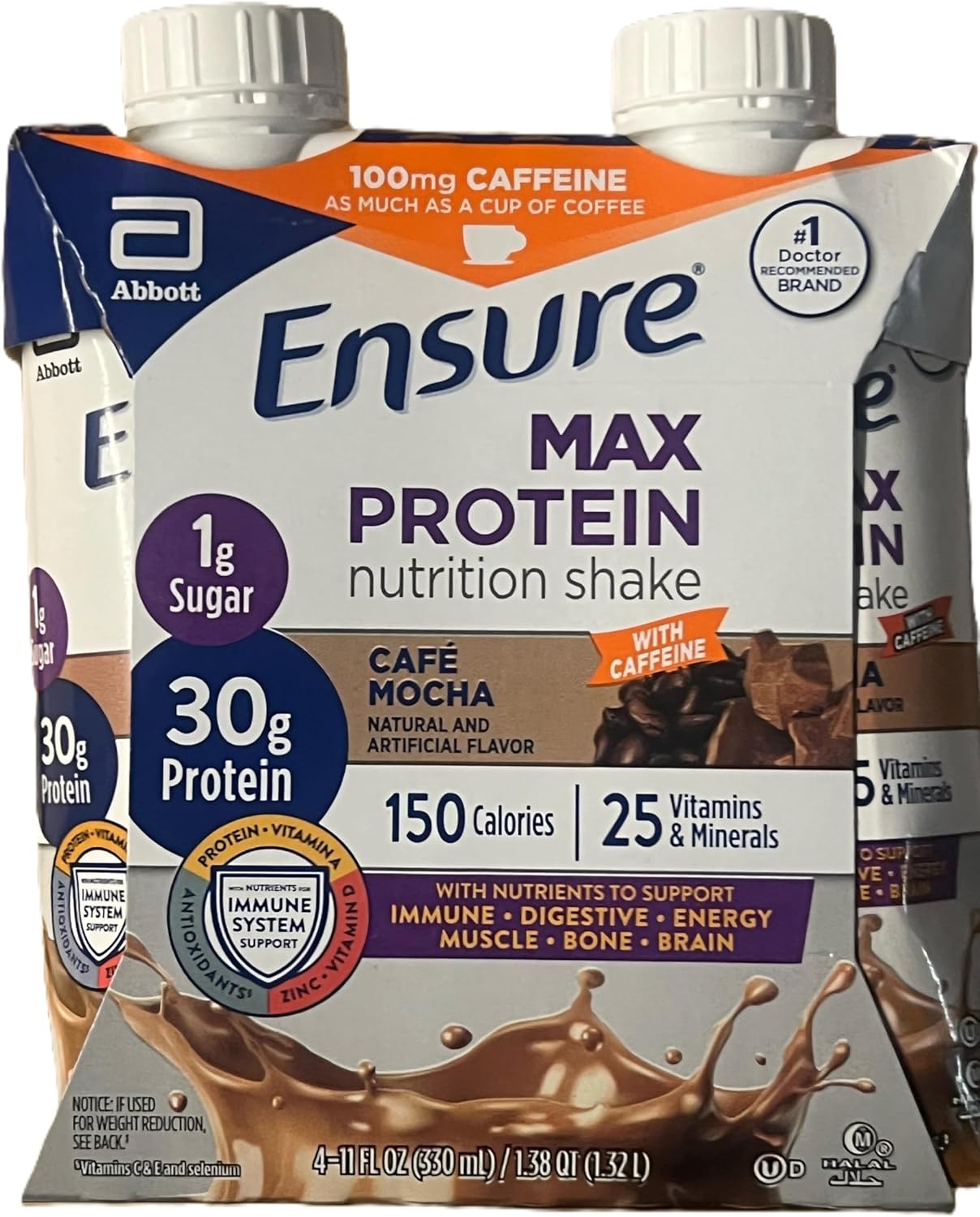 JÁCLER Max Protein Nutrition Shakes Variety Pack - 30g Protein, 1g Sugar, Immune Support, 11 fl oz, Pack of 12