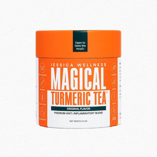 JESSICA WELLNESS Turmeric Tea Blend with Ginger, Black Pepper, and Stevia, 3.5 oz