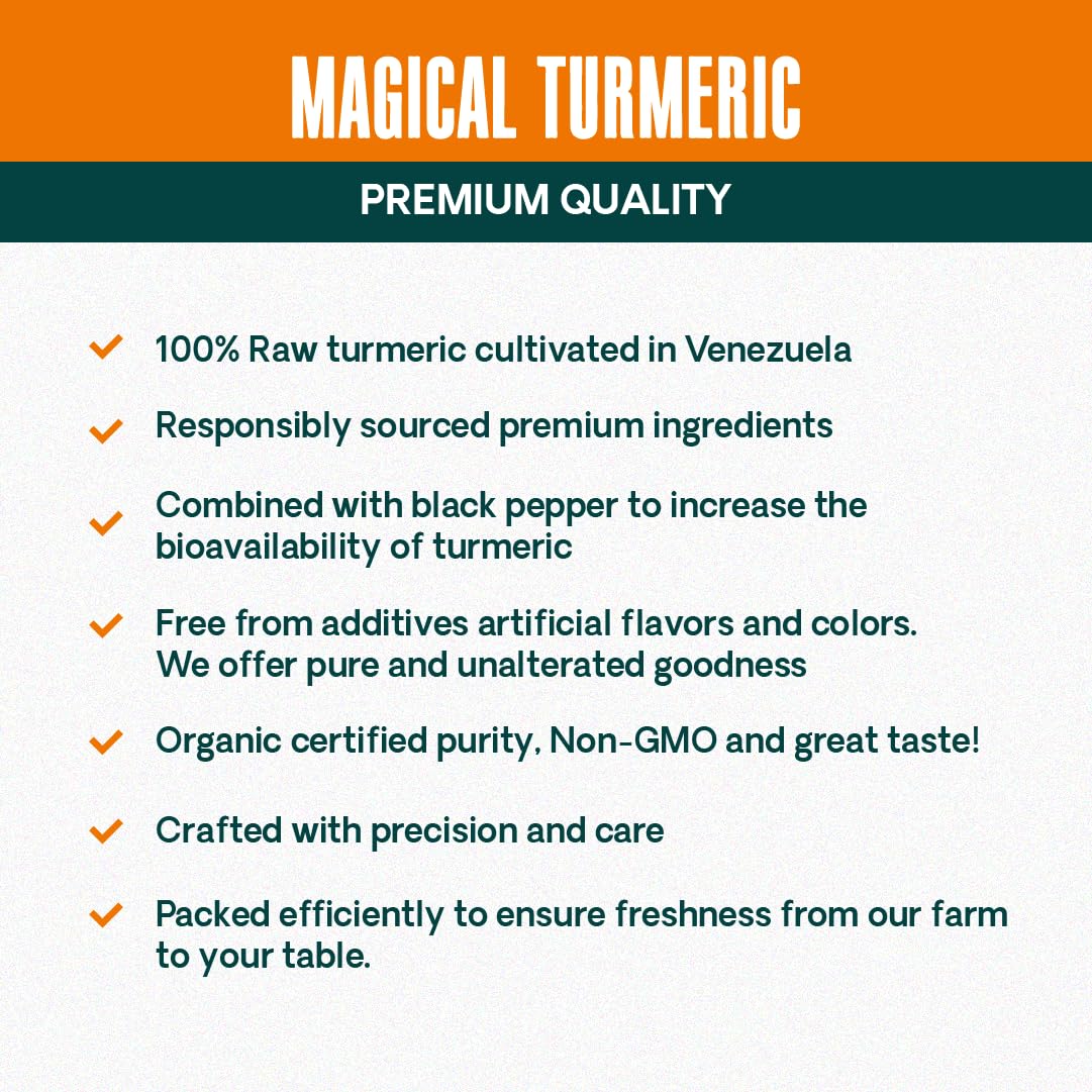 JESSICA WELLNESS Turmeric Tea Blend with Ginger, Black Pepper, and Stevia, 3.5 oz