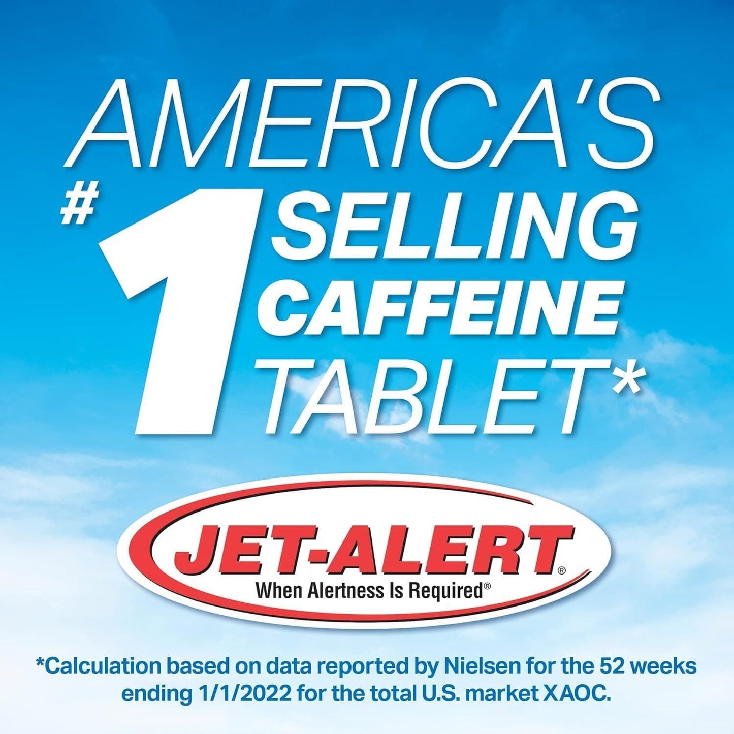 Jet-Alert 100mg Caffeine Tablets - 120 Count Value Pack (4 Packs)