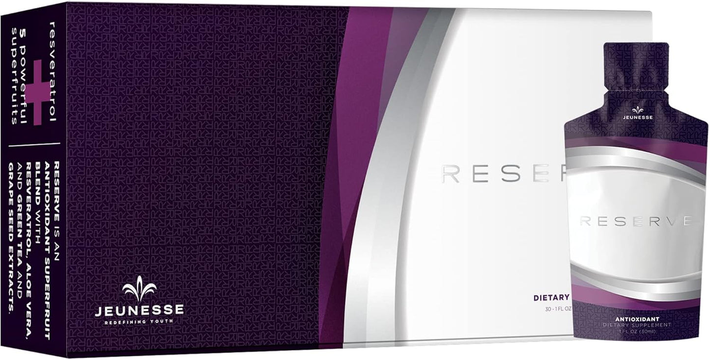 Jeunesse Global Reserve Antioxidant Fruit Blend Supplement - 30 Packets (30ml) for Overall Health & Wellness