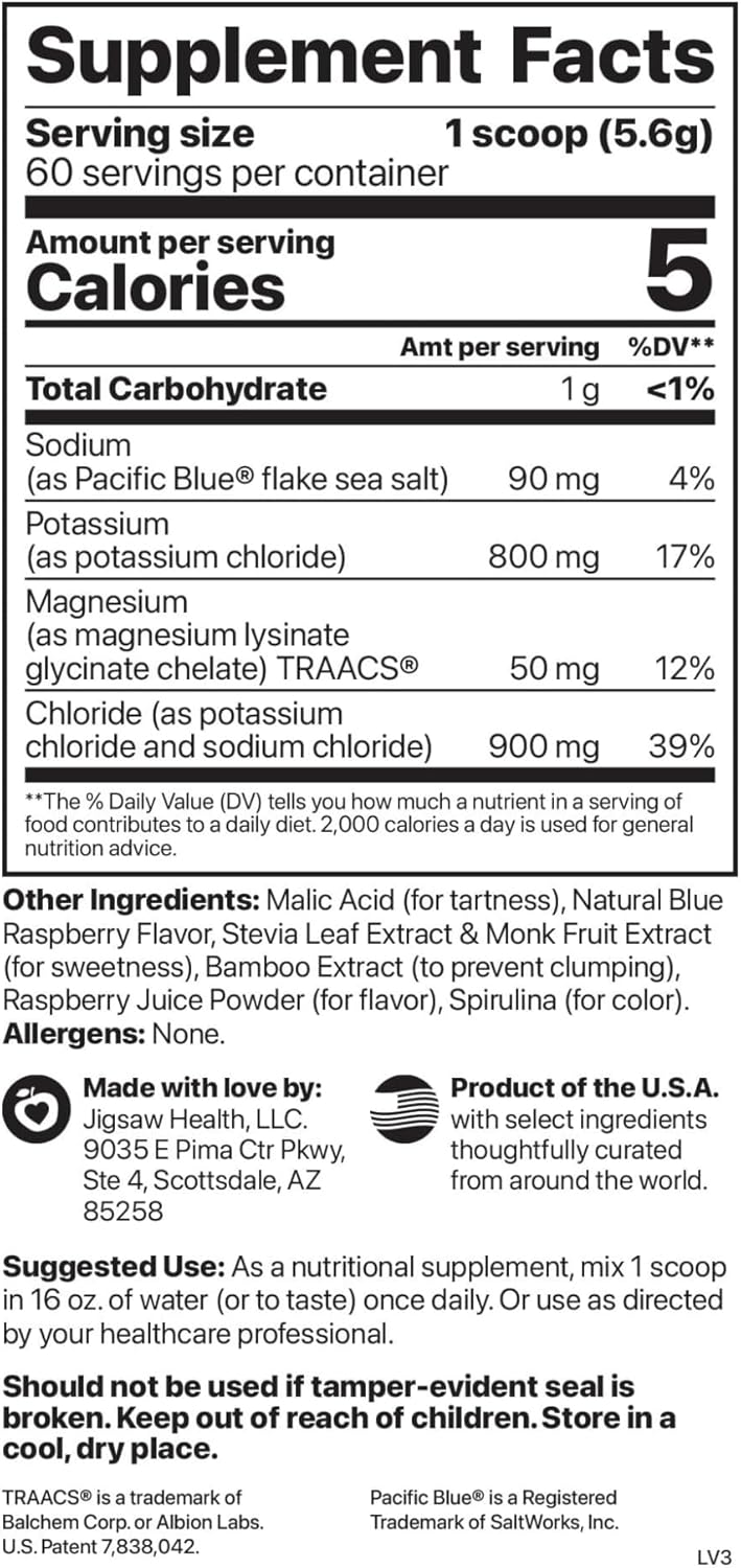 Jigsaw Adrenal Cocktail™ and Potassium Cocktail® Bundle - Blue Raspberry Flavor, 60 Servings