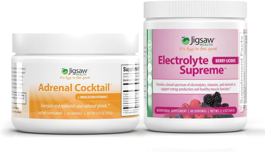 Jigsaw Adrenal Cocktail Electrolyte Supreme Jar - Berry Licious Bundle with 60 Servings