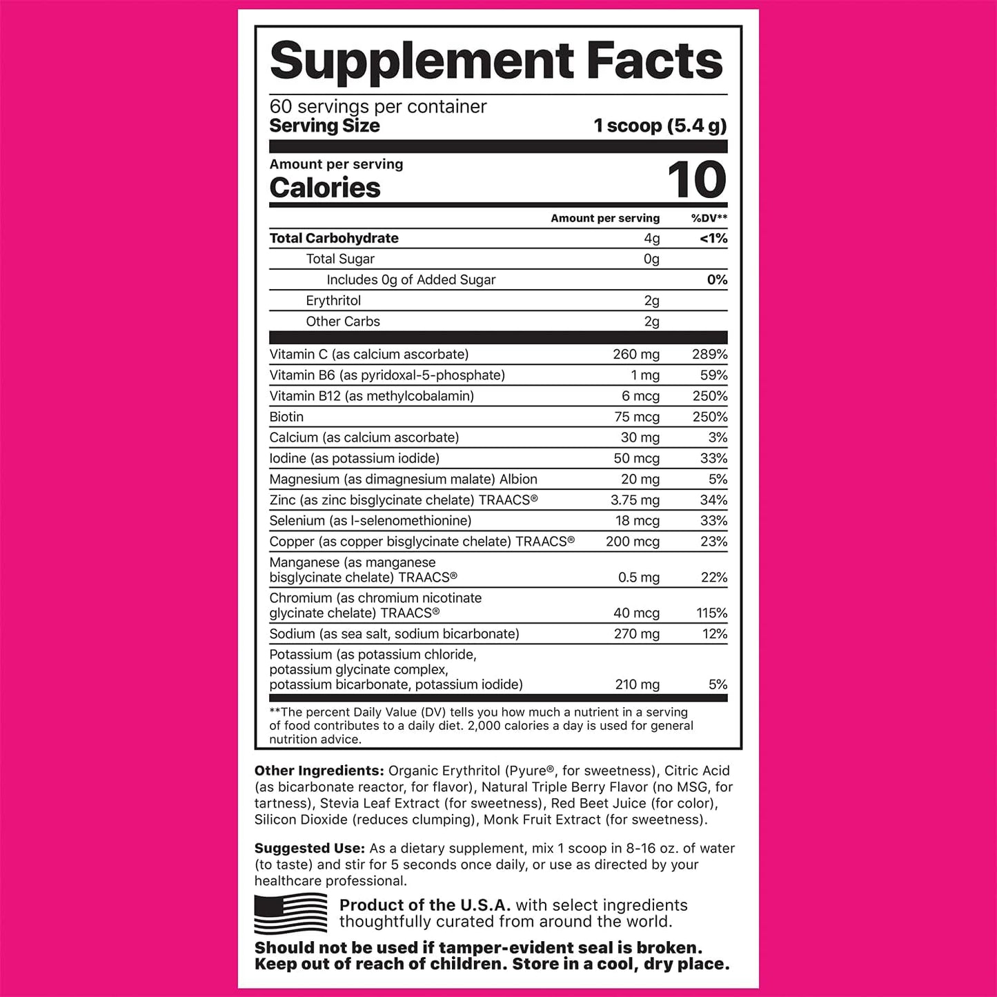 Jigsaw Adrenal Cocktail Electrolyte Supreme Jar - Berry Licious Bundle with 60 Servings