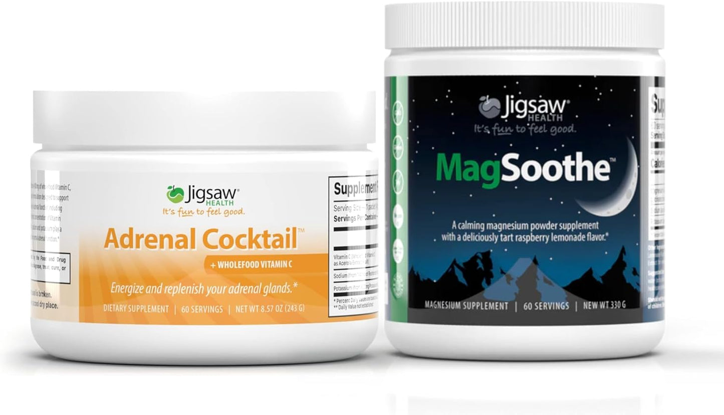 Jigsaw Health Adrenal Cocktail and MagSoothe Bundle for Balanced Wellness