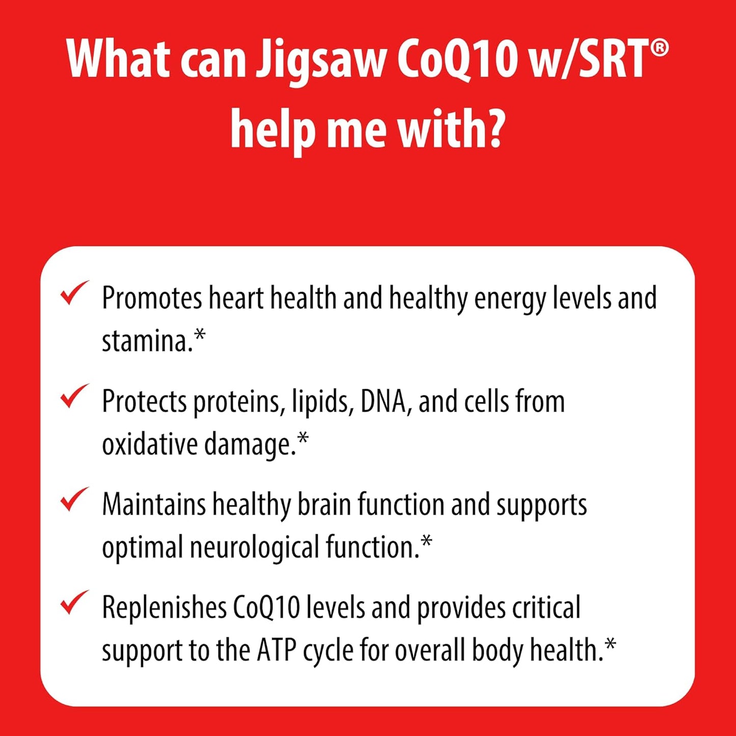 Jigsaw Health CoQ10 with Sustained Release Technology for Heart Health Support - 60 Capsules