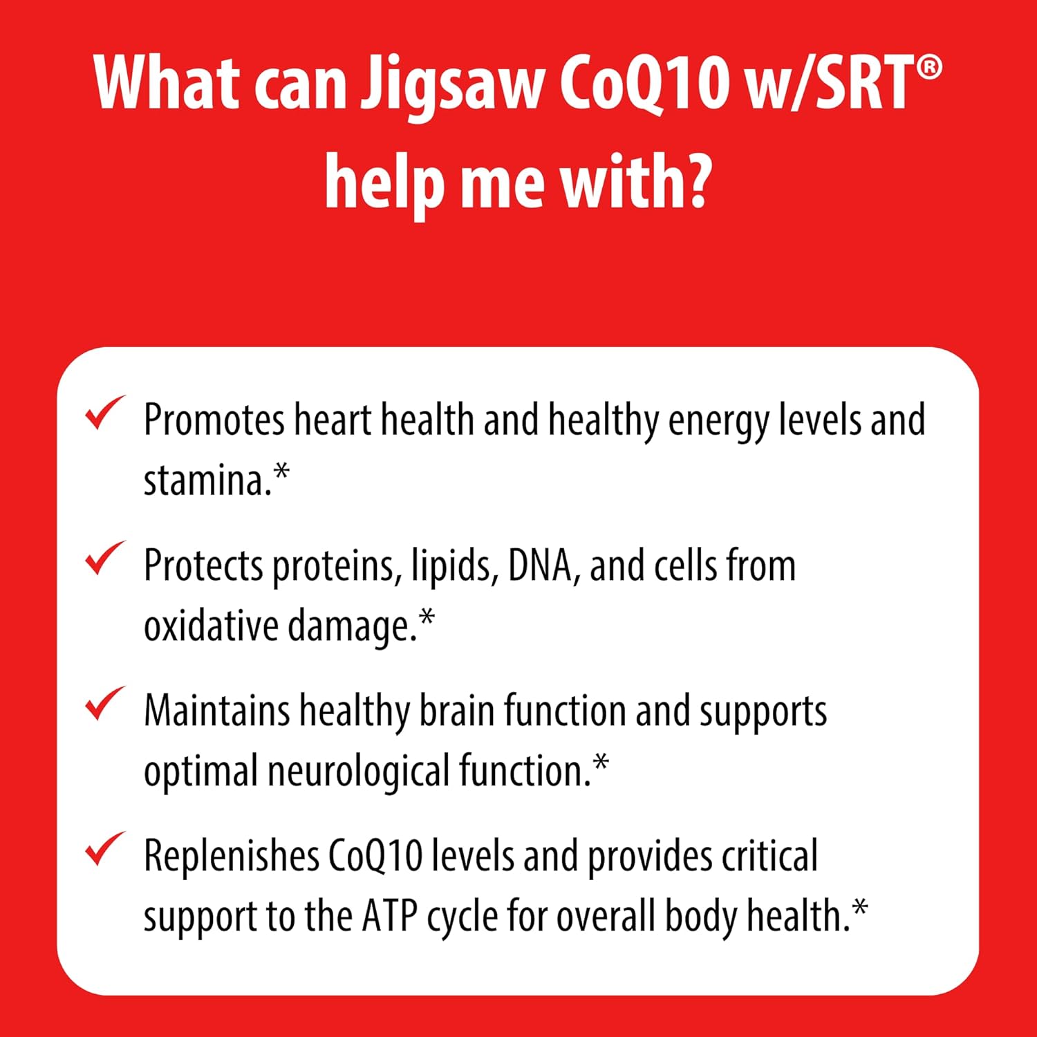 Jigsaw Health CoQ10 with Sustained Release Technology for Heart Health Support - 60 Capsules