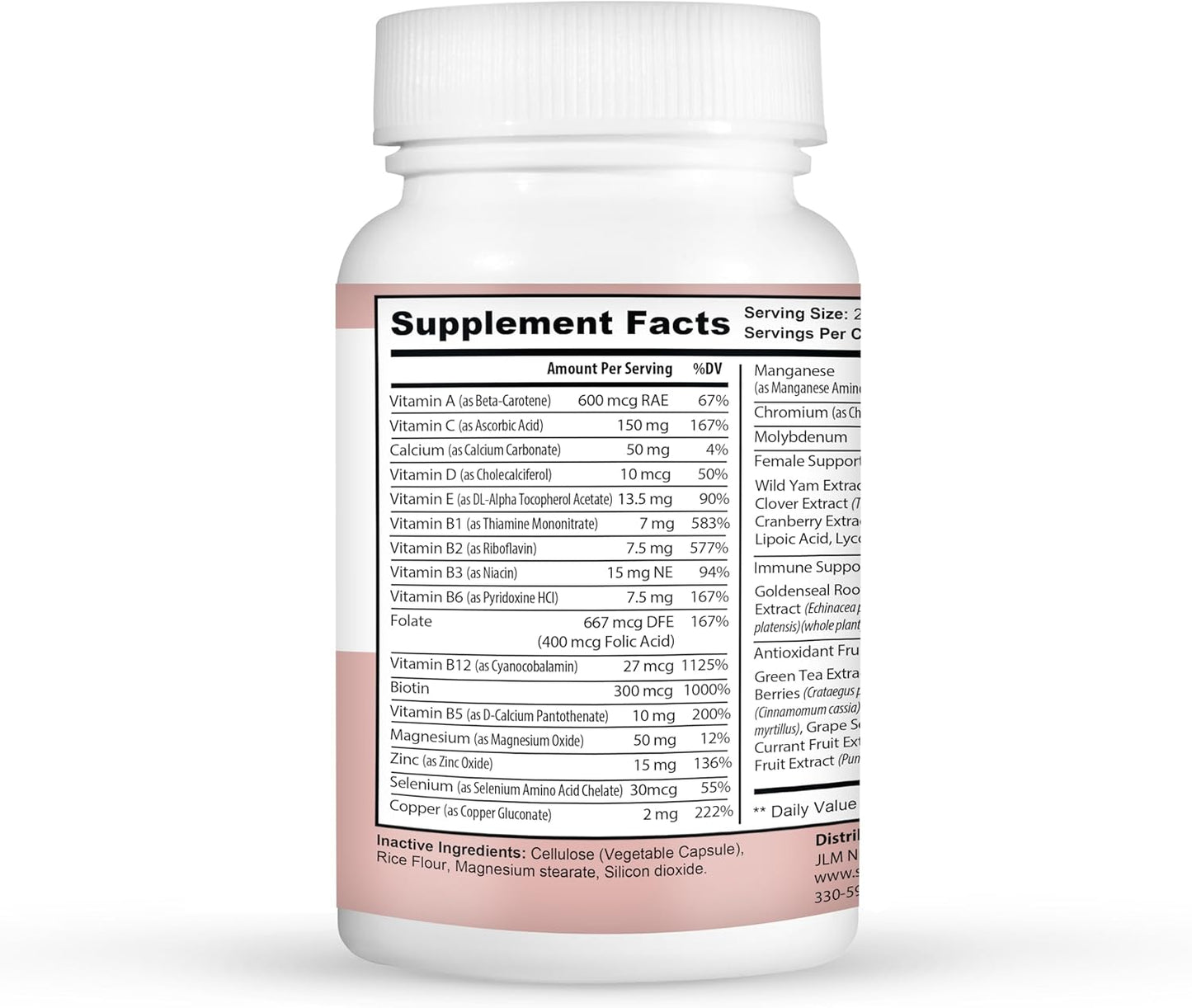 JLM Nutritionals IBSolution & Women's Multi-Vitamin - Natural Digestive Health & Immune System Support - 60 Capsules (2-Pack)