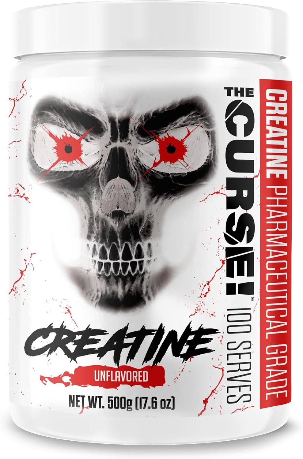 JNX SPORTS The Curse! Creatine Monohydrate Powder 500g - Pure Micronized Creatine for 100 Servings