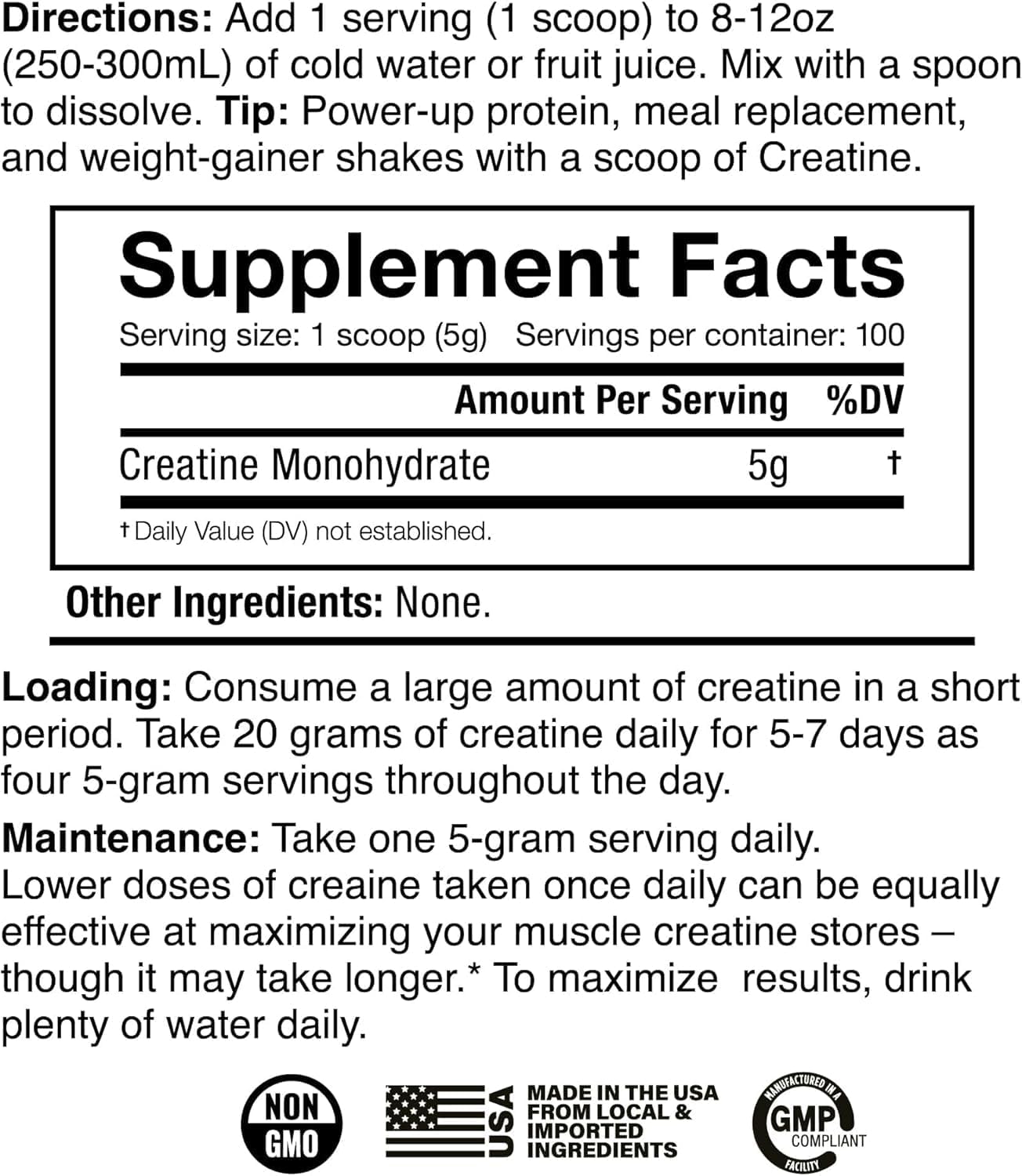 JNX SPORTS The Curse! Creatine Monohydrate Powder 500g - Pure Micronized Creatine for 100 Servings