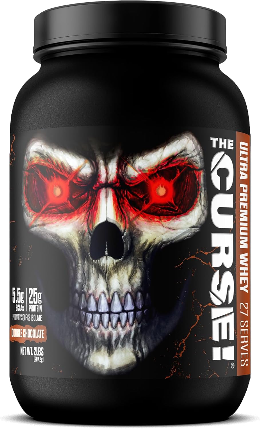 JNX SPORTS The Curse! Double Chocolate Whey Protein Powder 2lb | 25g Protein Per Serve, Whey Isolate