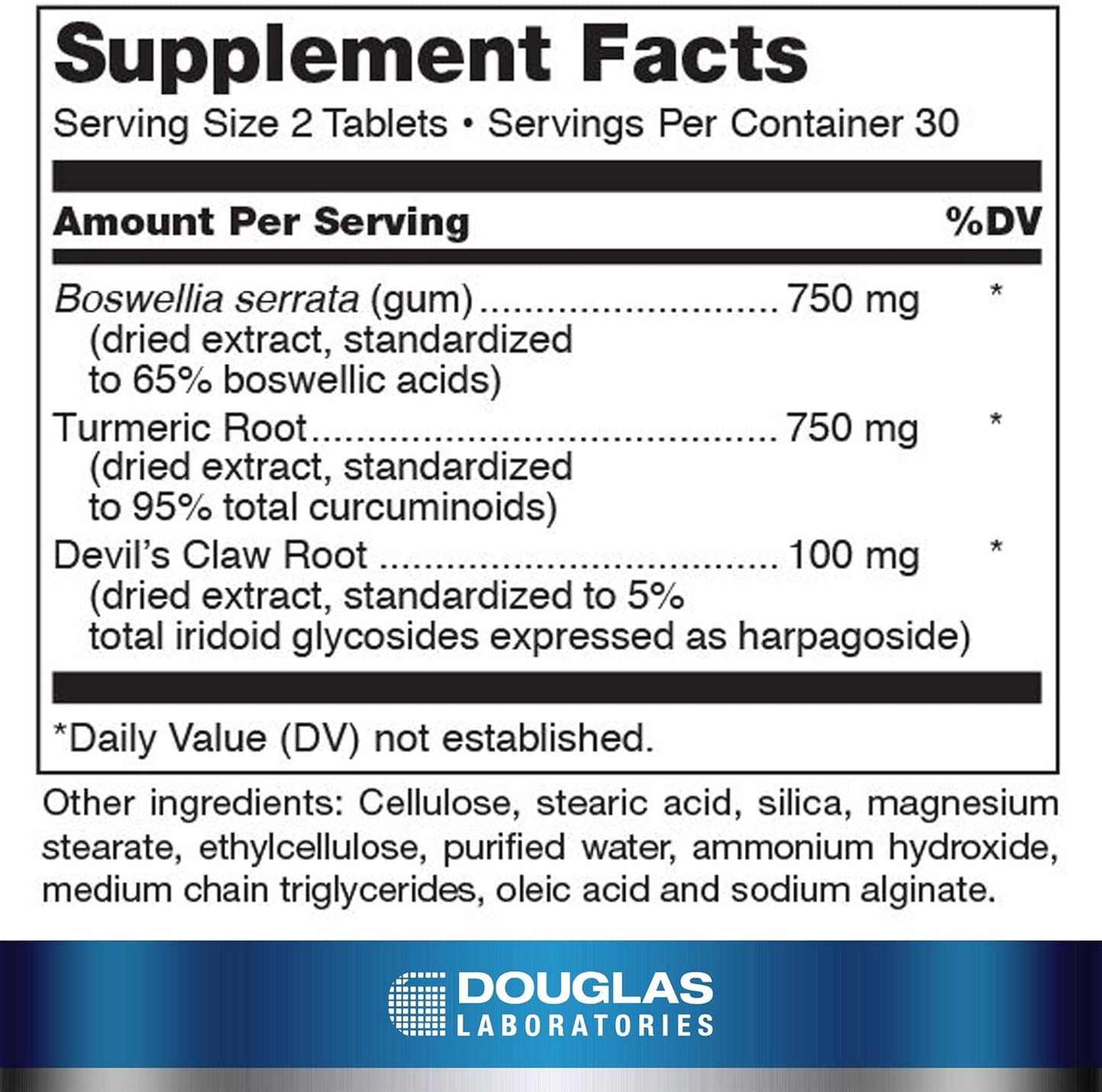 Joint and Muscle Recovery Support Tablets with Boswellia and Turmeric Extracts | 60 Tablets