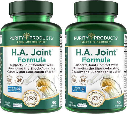 Joint and Skin Support Supplement with Hyaluronic Acid, Collagen, and Olive Fruit Extract - 90 Capsules
